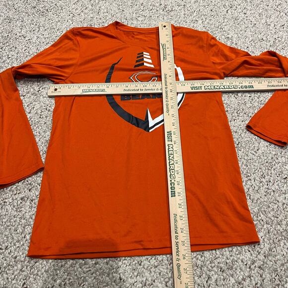 Nike Chicago Bears Long Sleeve Tee Sz S Dri Fit Orange NFL Football Active - Picture 4 of 5